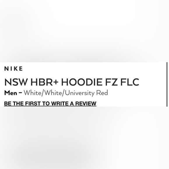 Nike NSW HBR+ Black Jacket with Red and White Accents Size S - Picture 6 of 6